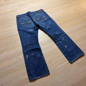 Diesel Zatiny Bootcut Jeans Mens 36x30 Medium Wash Distressed Made in Italy